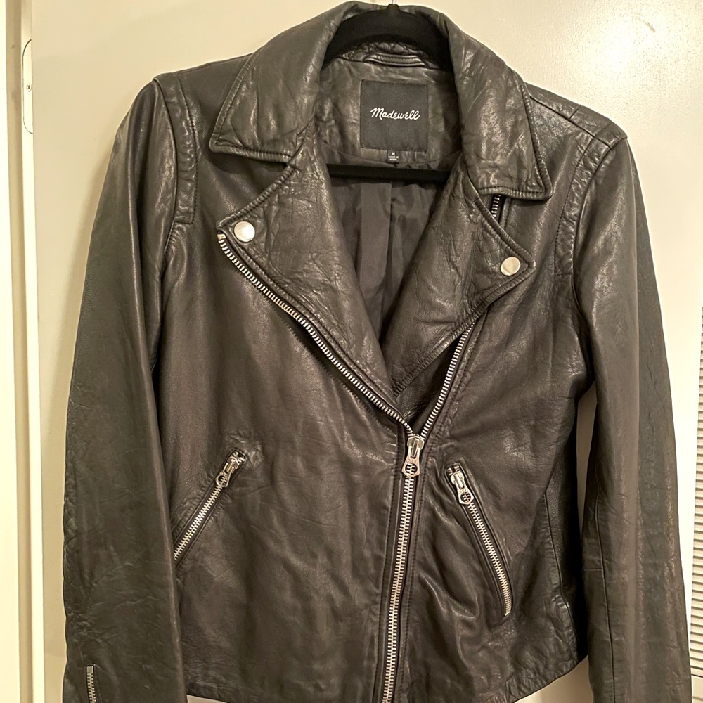 Madewell Washed Leather Motorcycle Jacket